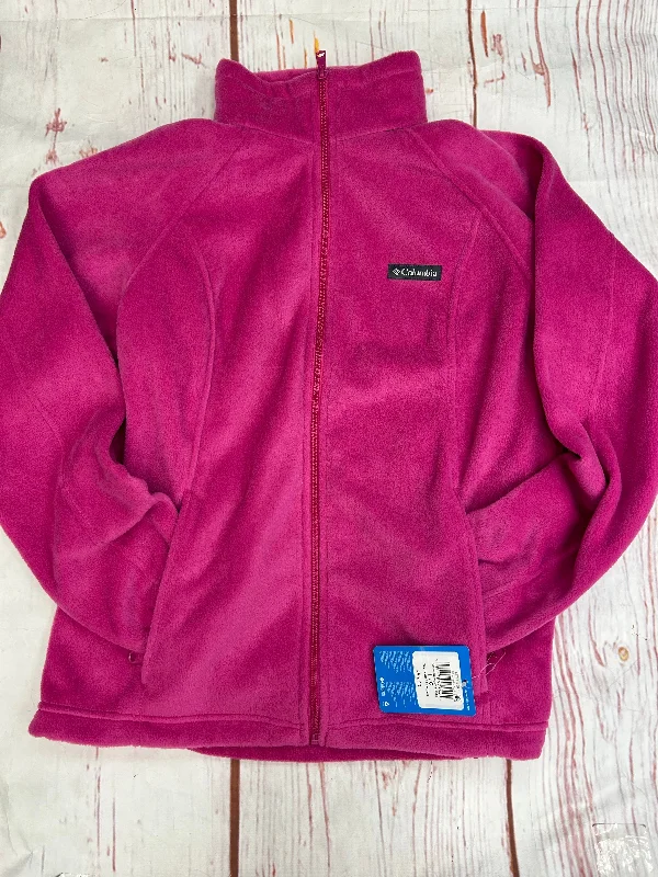 Jacket Fleece By Columbia In Hot Pink, Size: L