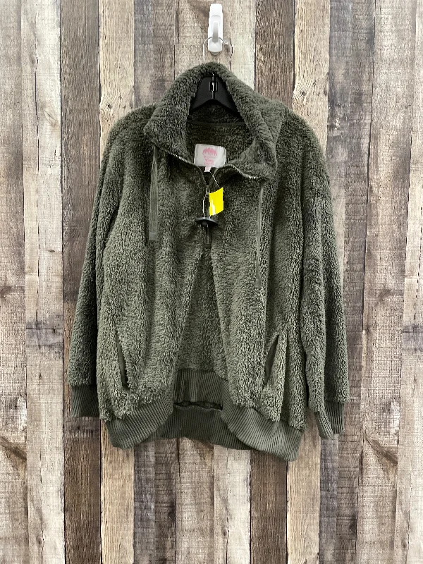 Jacket Fleece By Cozy In Green, Size: M