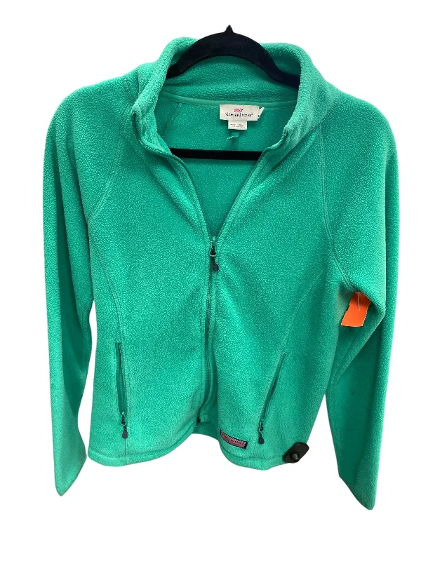 Jacket Fleece By Vineyard Vines In Green, Size: S