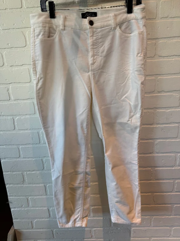 PANTS CORDUROY TALBOTS in CREAM, Size: 10PETITE