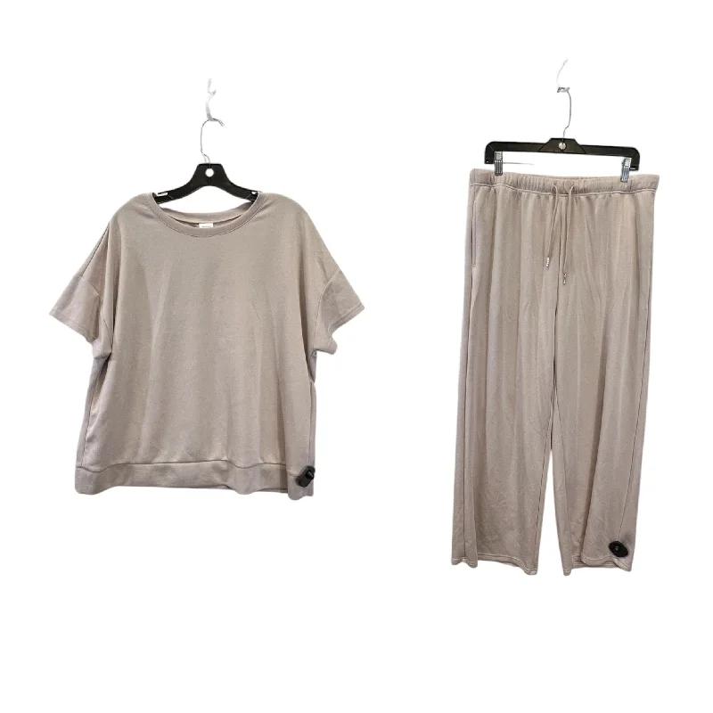 Pants Set 2pc By Xierduo In Tan, Size: Xl