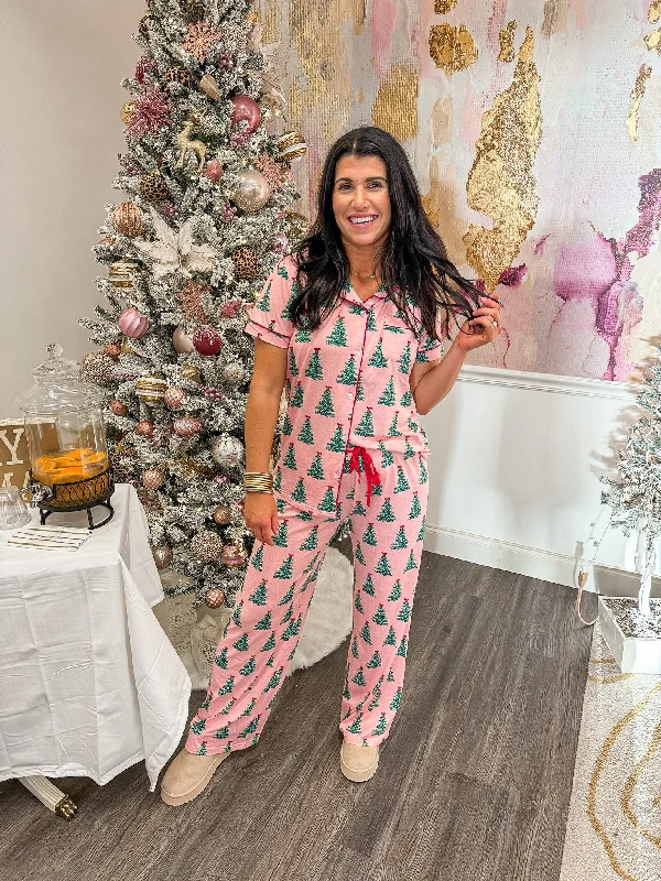 Christmas Tree Pink Pajama Pants