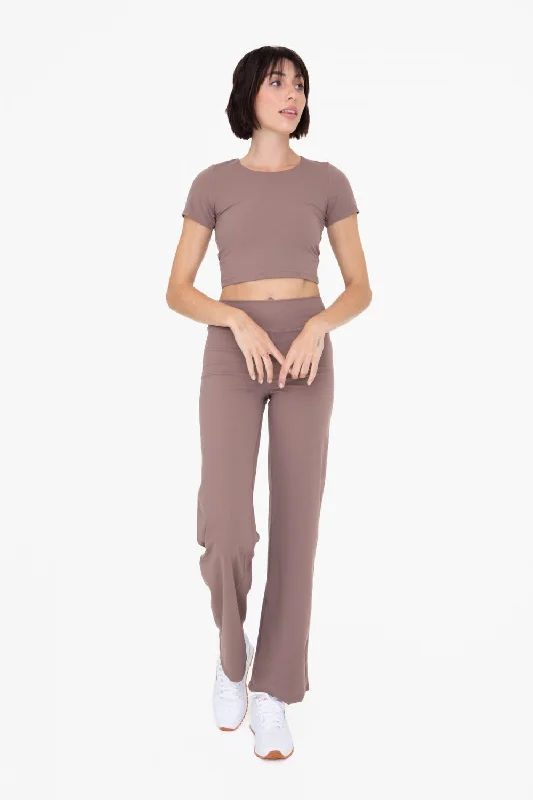 Mono B Deep Taupe Wide Leg Pants