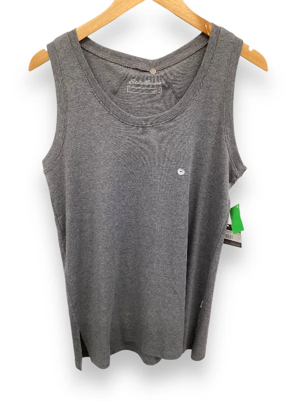 Top Sleeveless By Eddie Bauer In Grey, Size: M