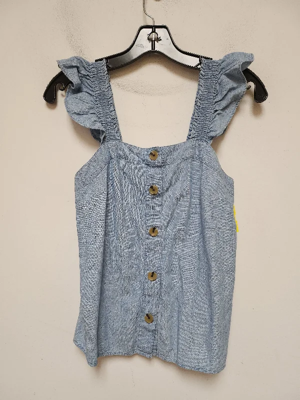 Top Sleeveless By J. Crew In Blue Denim, Size: Xxsp