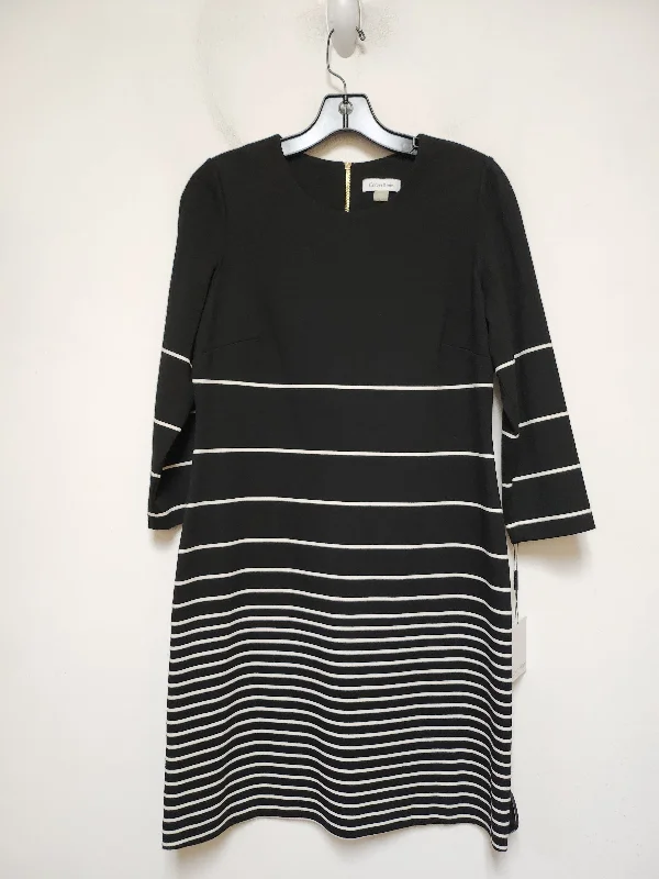 Dress Casual Short By Calvin Klein In Striped Pattern, Size: M