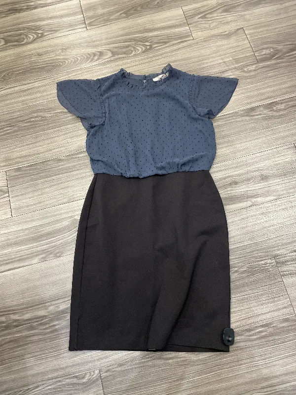 Dress Casual Short By Loft In Black & Blue, Size: L