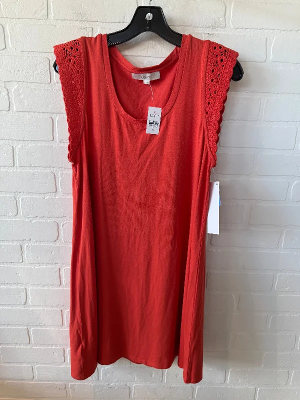 Dress Casual Short By Loft In Orange, Size: M