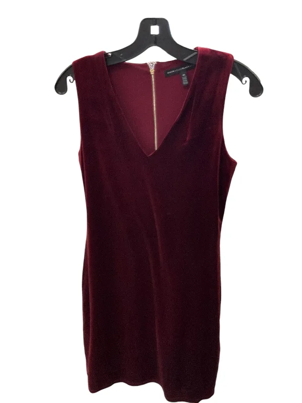 Dress Party Short By White House Black Market In Maroon, Size: Xxs