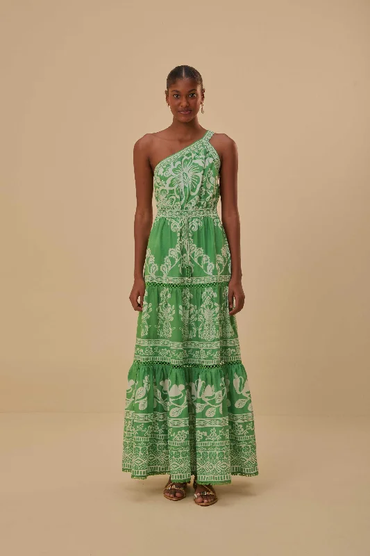 Green Sweet Garden Maxi Dress