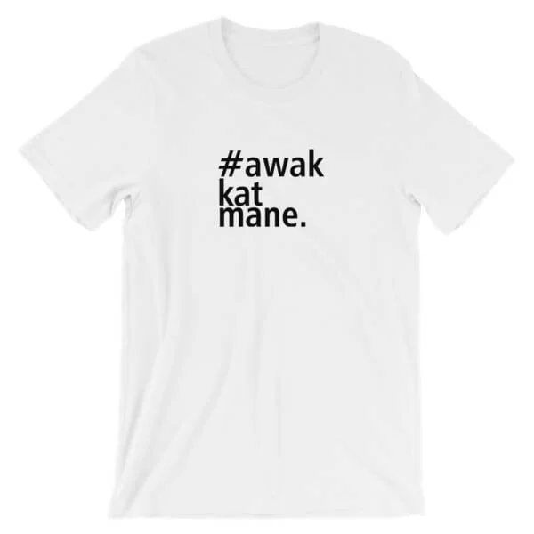 [Clearance Sales] AwakKatMane. Crew Neck S-Sleeve T-shirt