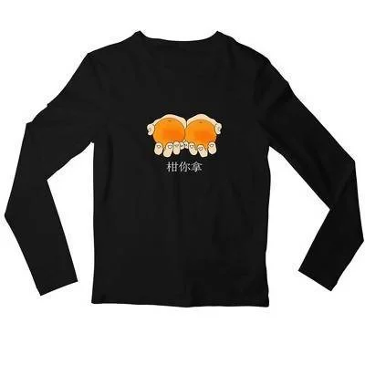 Take The Oranges Crew Neck L-Sleeve T-shirt